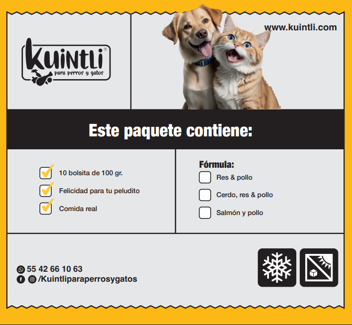 Pack 10/100gr - Cerdo, res & pollo