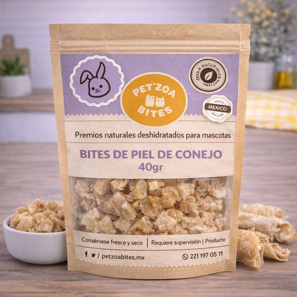 Bites de piel de conejo / 40gr