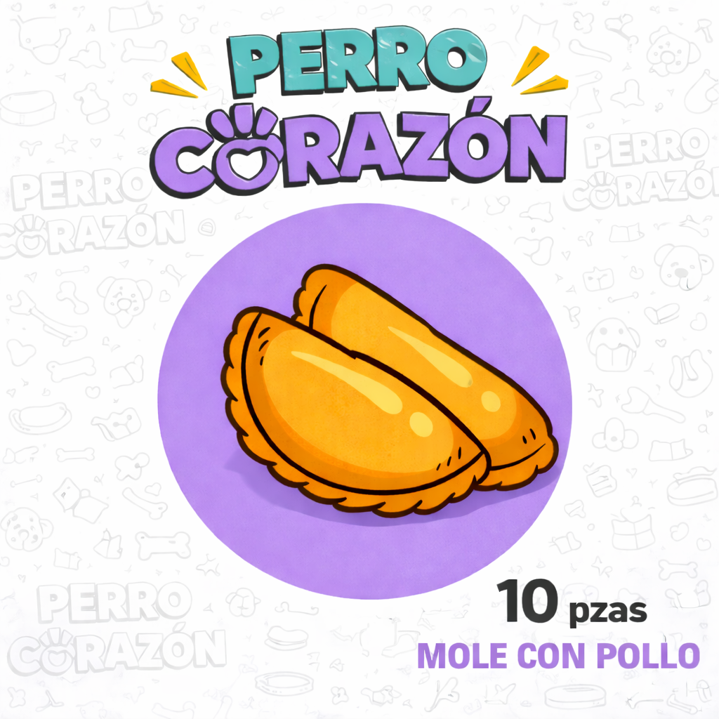 EMPANADAS MOLE CON POLLO / 10pzas