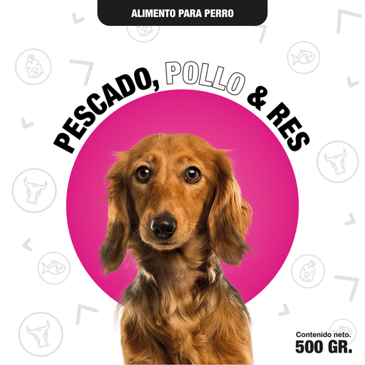 Pescado, pollo & res/ 500 GR