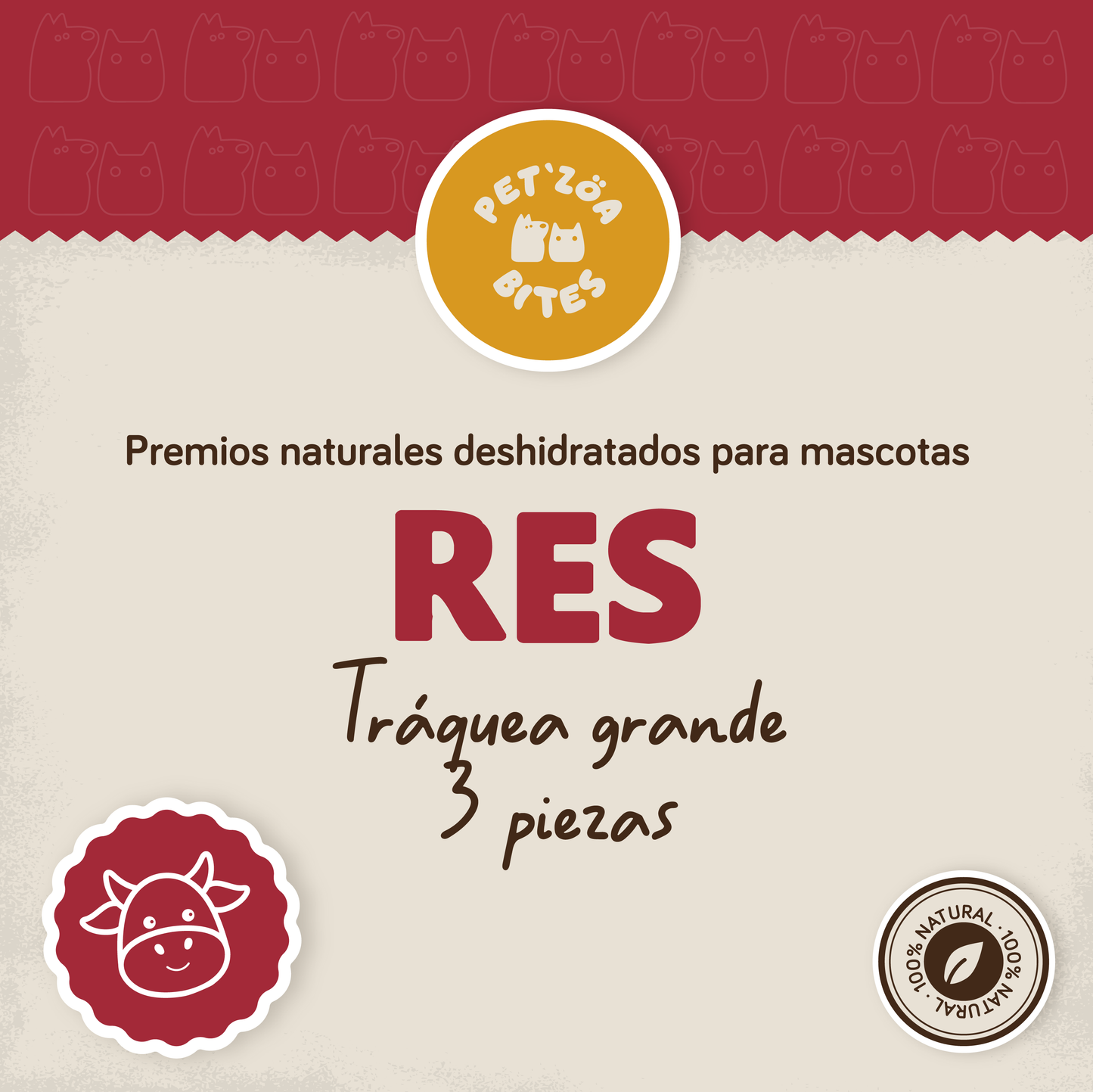 Traquea grande de res - 3pzas
