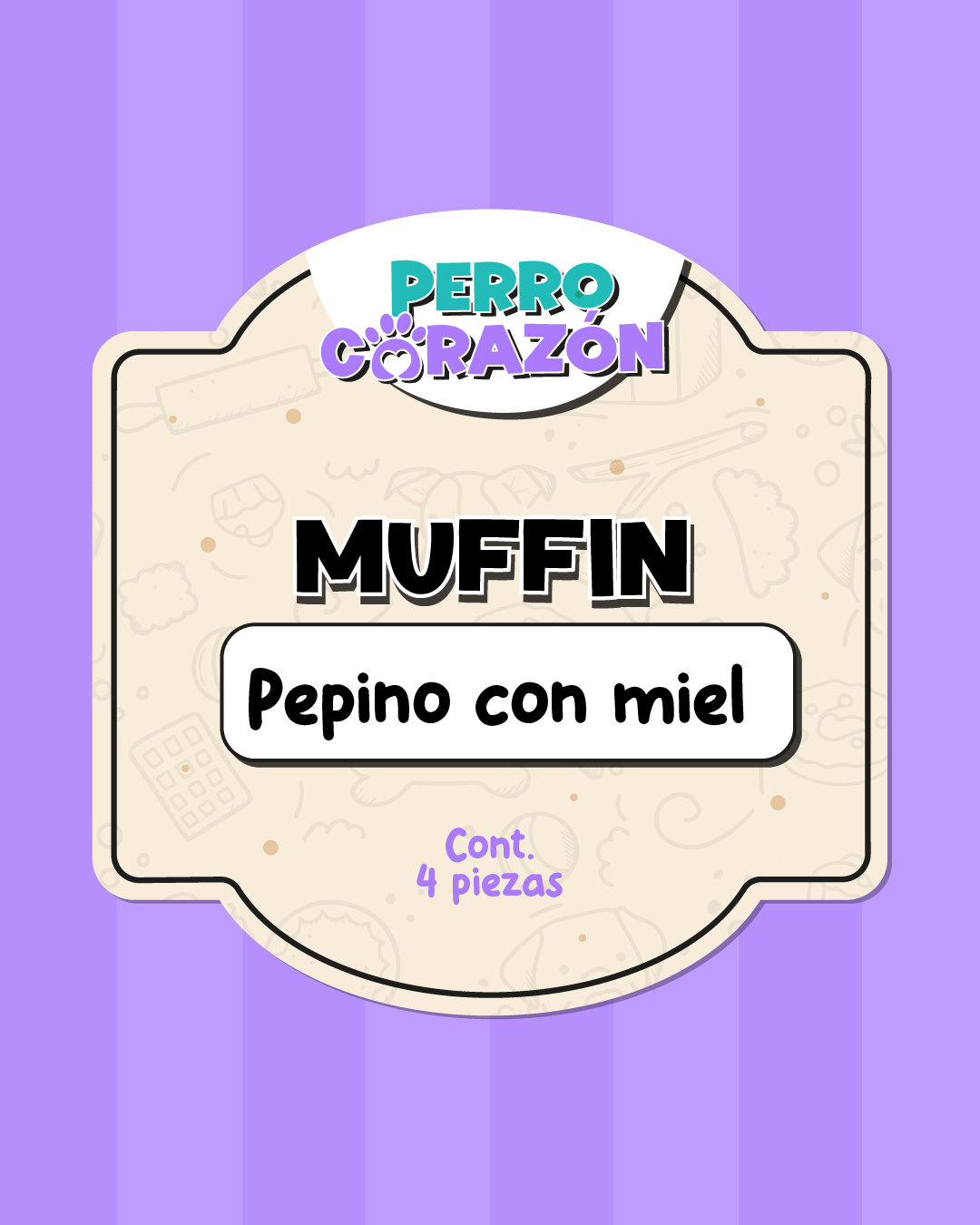MUFFIN PEPINO MIEL / 4PZAS