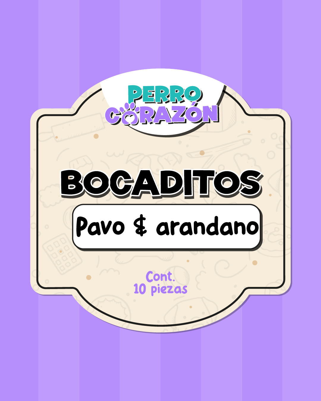 BOCADITOS PAVO Y ARANDANO / 10pzas