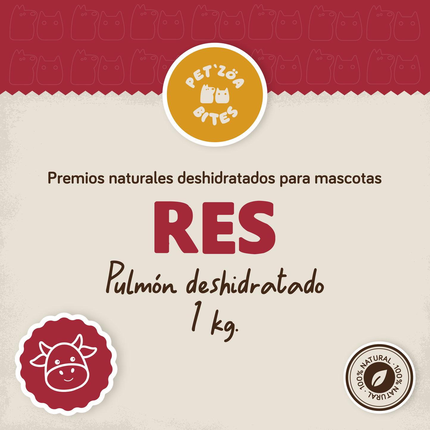 DESHIDRATADO PULMON DE RES 1KG - GRANEL