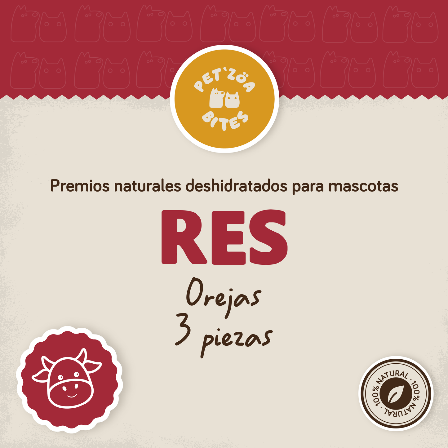 Orejas de res - 3pzas
