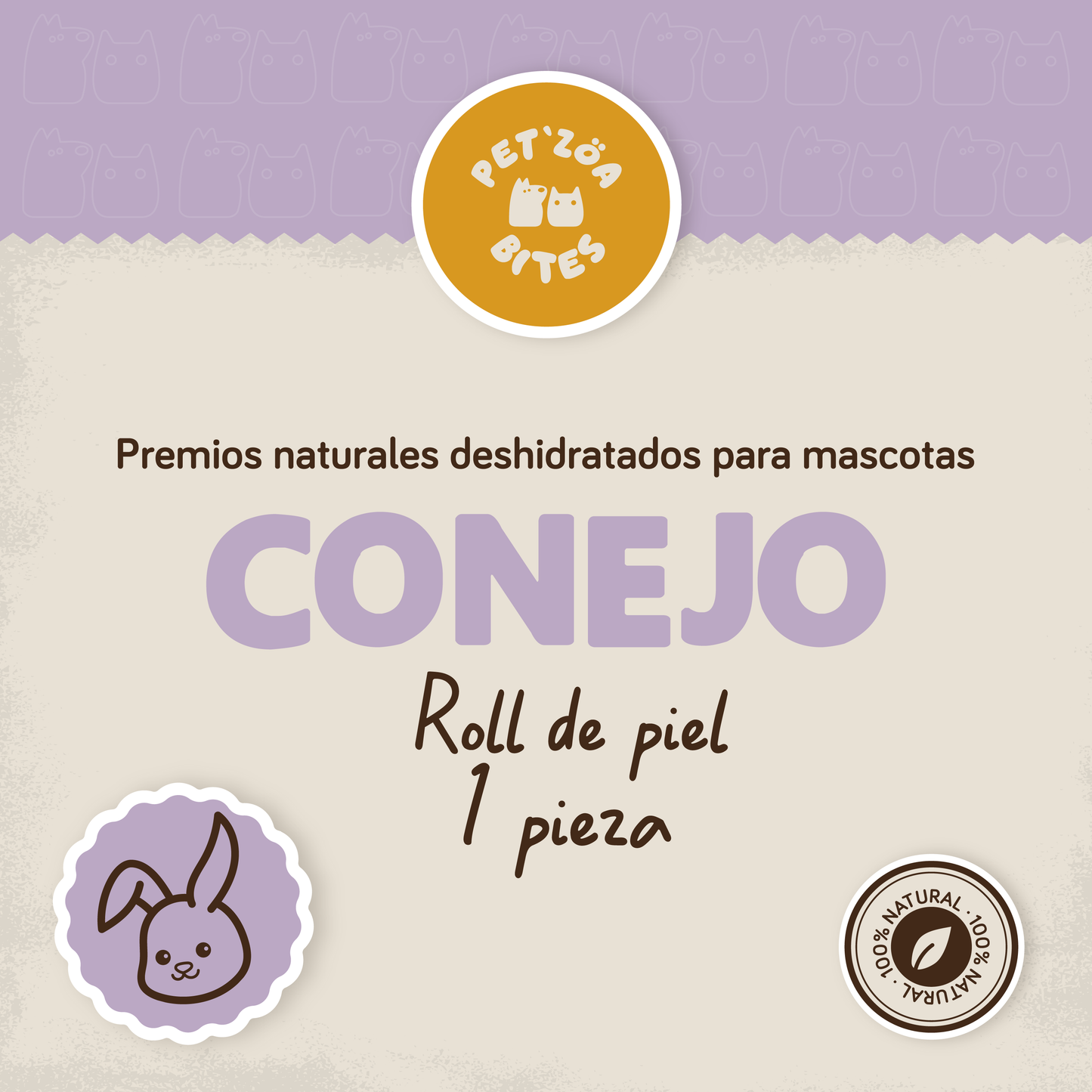Roll de piel de conejo / 1pza