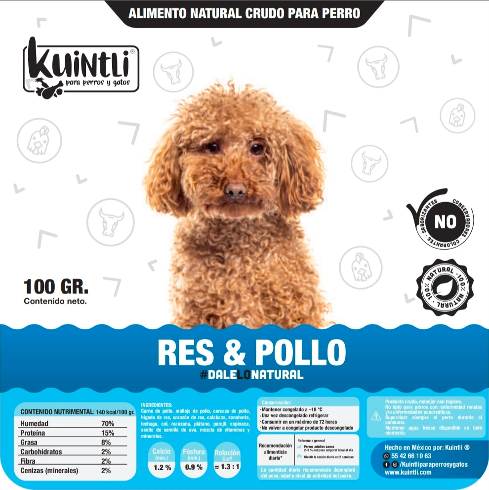 Pack 10/100gr - Res & pollo