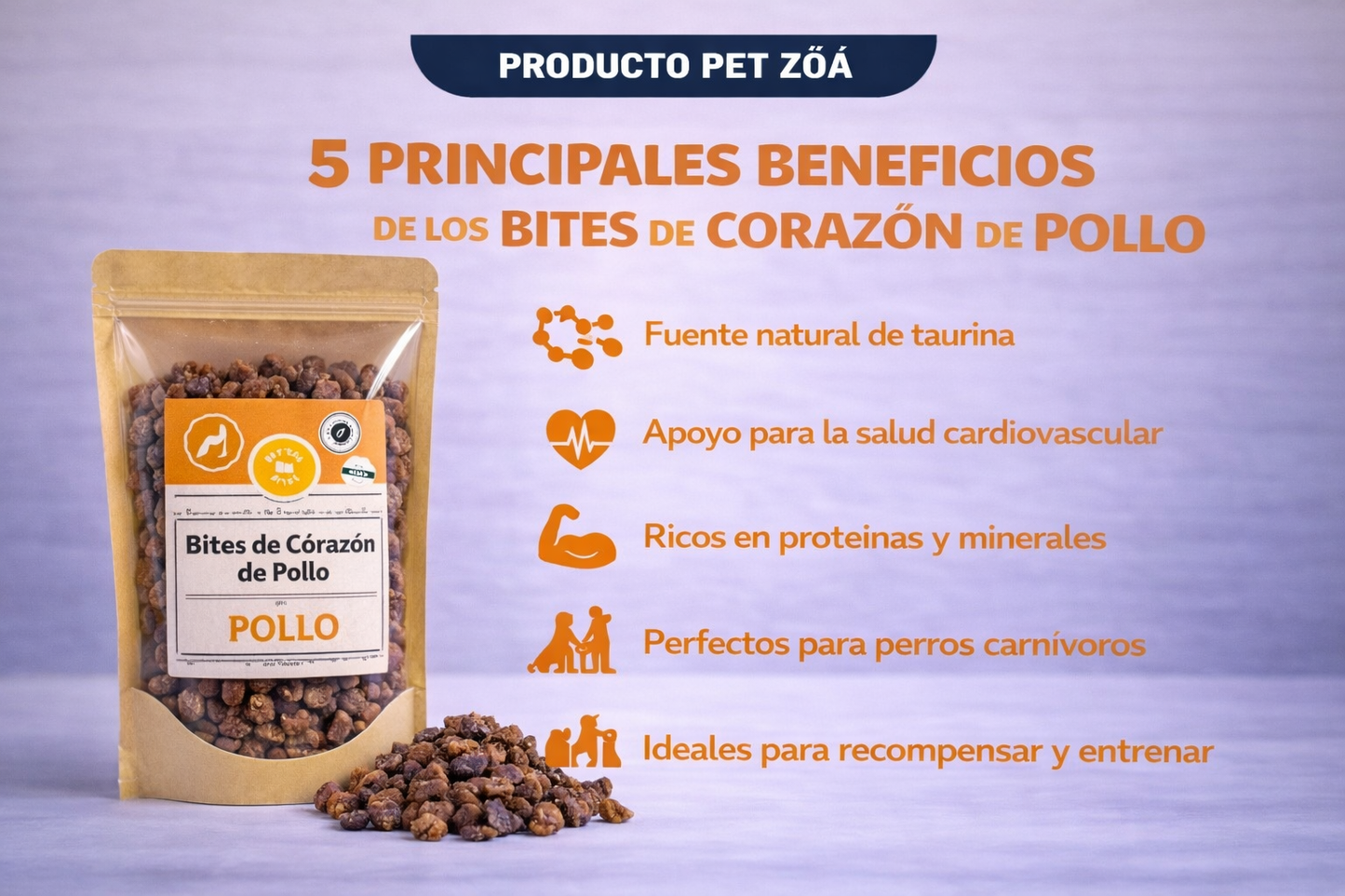 Bites de corazon de pollo - 100gr