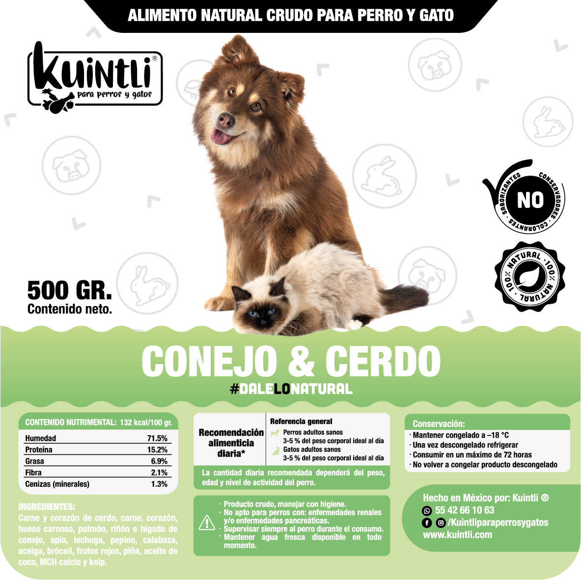 Conejo & cerdo / 500 gr.