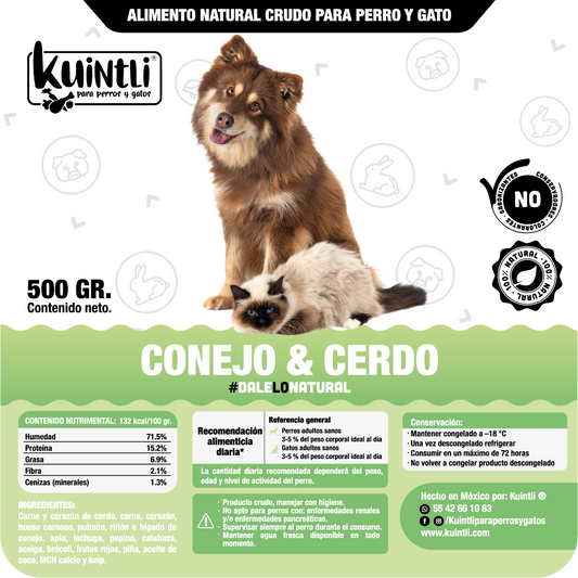 Conejo & cerdo / 500 gr.