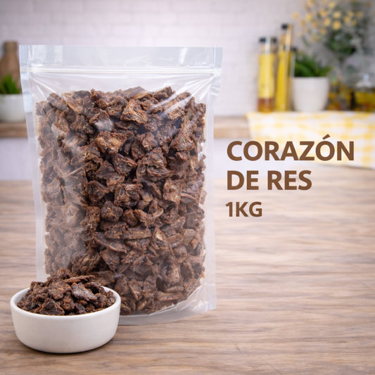 DESHIDRATADO CORAZÓN DE RES 1KG - GRANEL