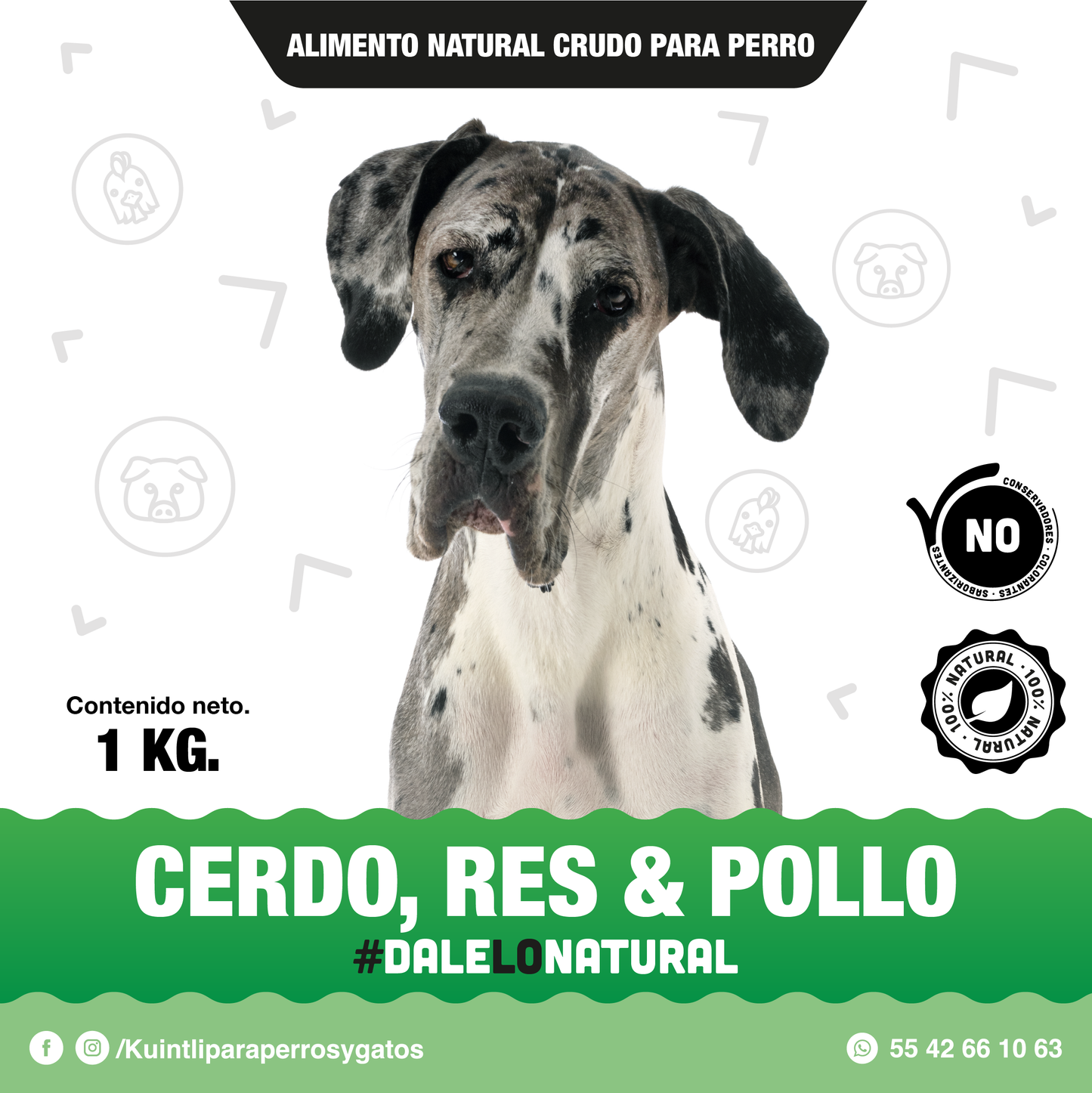 Cerdo, res & pollo / 1 kg.