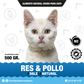 Res & pollo/ 500gr para gato.