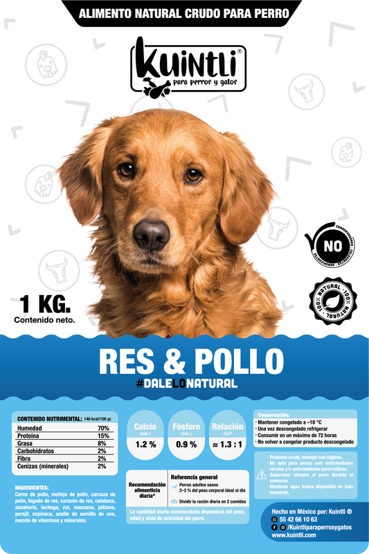 Res & pollo / 1 kg.