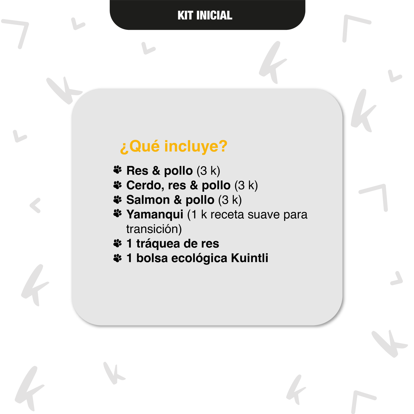 KIT INICIAL - KUINTLI PARA NUEVOS COMENSALES
