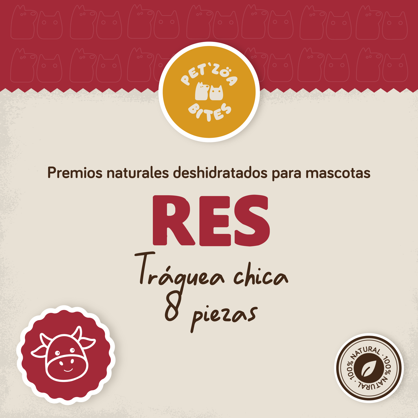 Traqueá chica de res - 8pzas