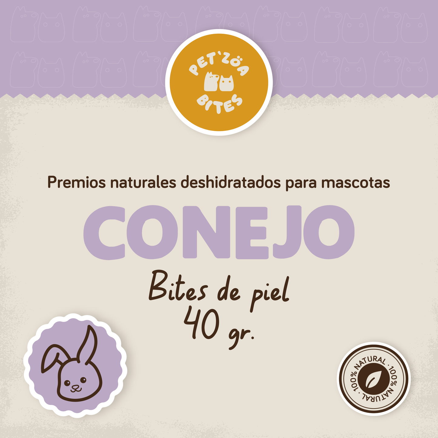 Bites de piel de conejo / 40gr