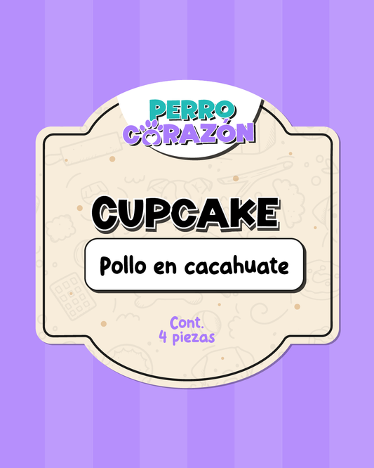 CUPCAKES POLLO EN CACAHUATE / 4pzas