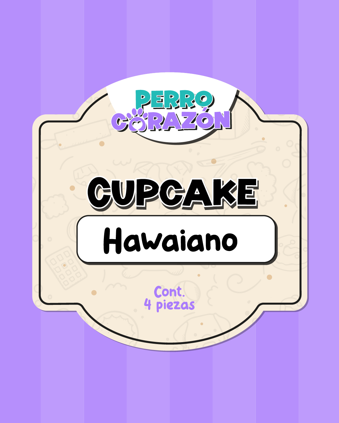 CUPCAKES HAWAIANO / 4pzas