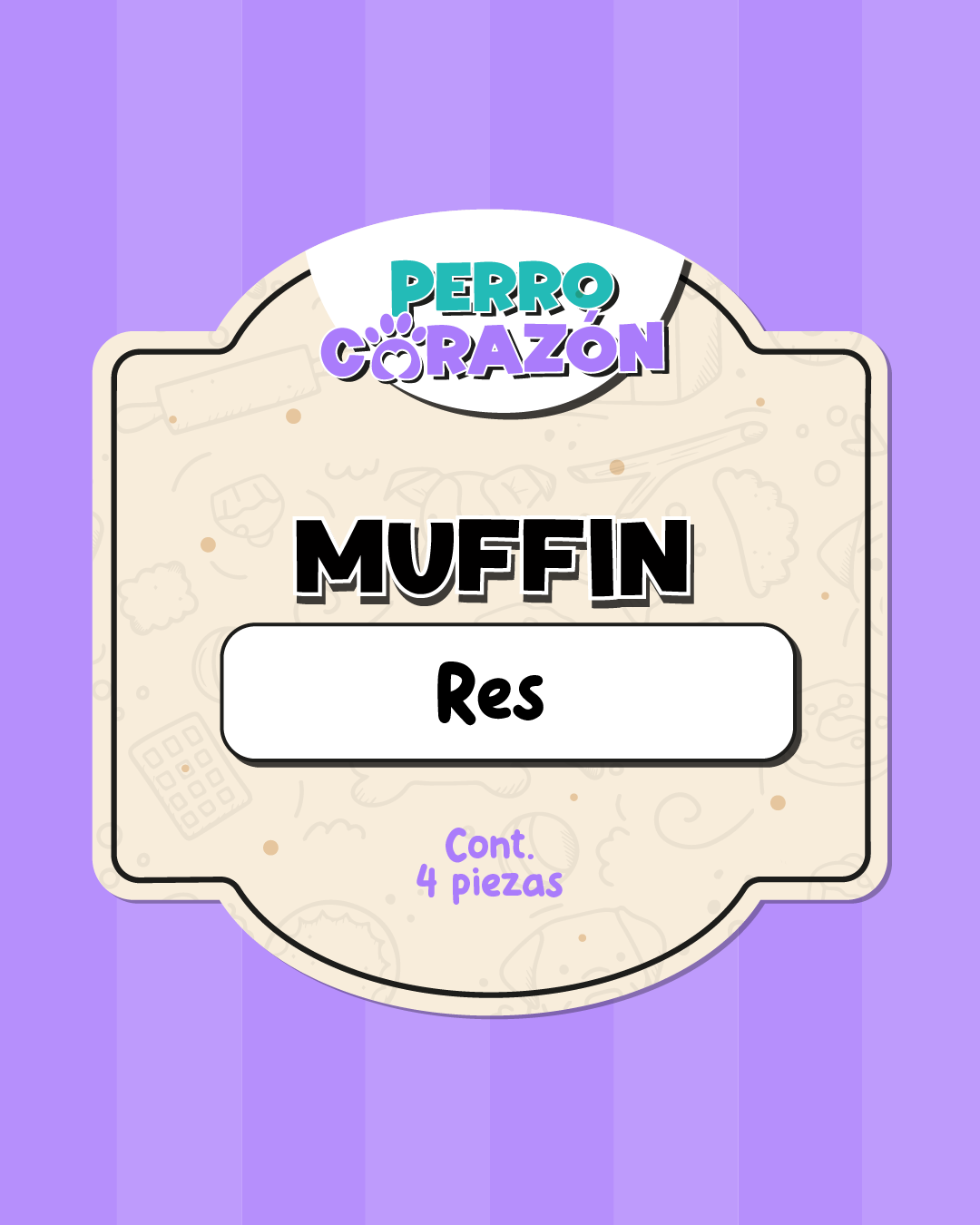 MUFFIN RES / 4PZAS