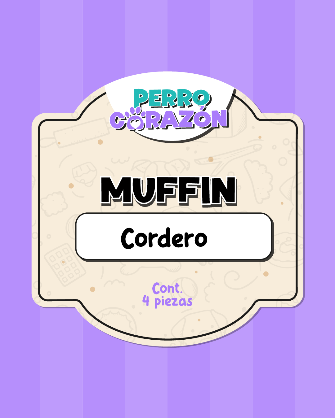 MUFFIN CORDERO / 4PZAS