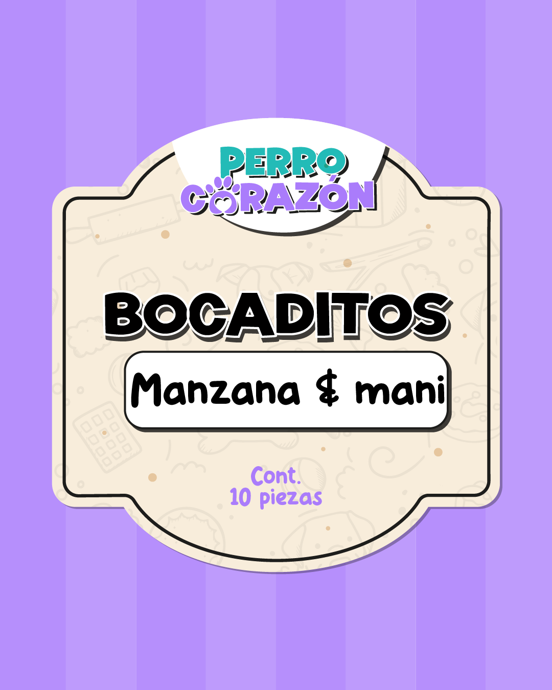 BOCADITOS MANZANA MANI / 10pzas