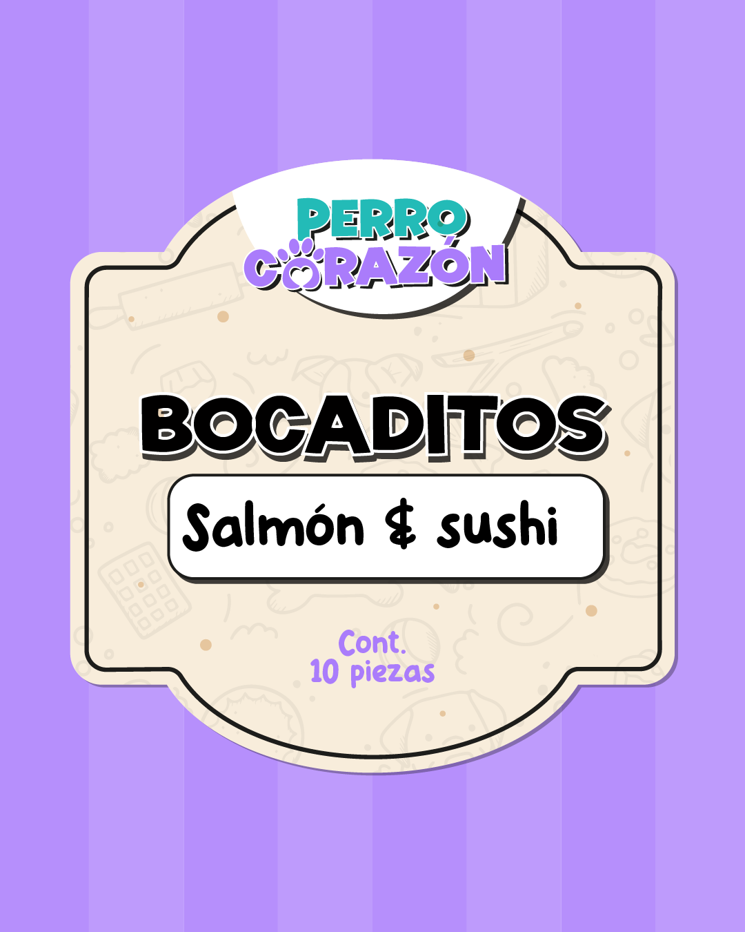BOCADITOS SALMÓN SUSHI / 10pzas