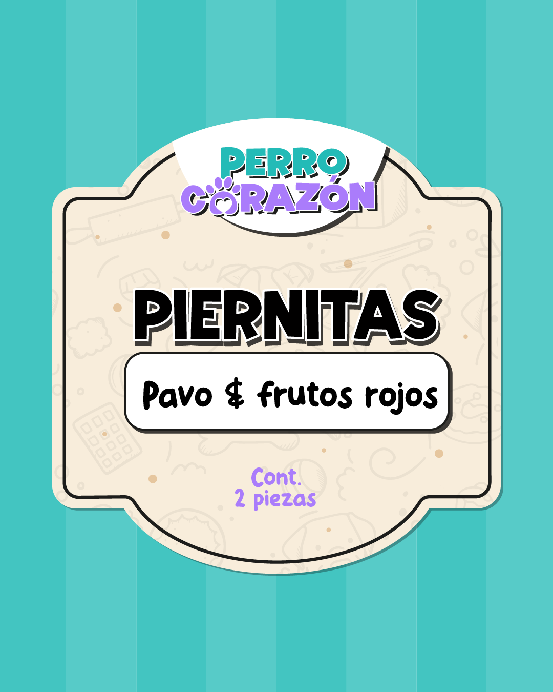 PIERNITAS PAVO Y FRUTOS ROJOS / 2PZAS