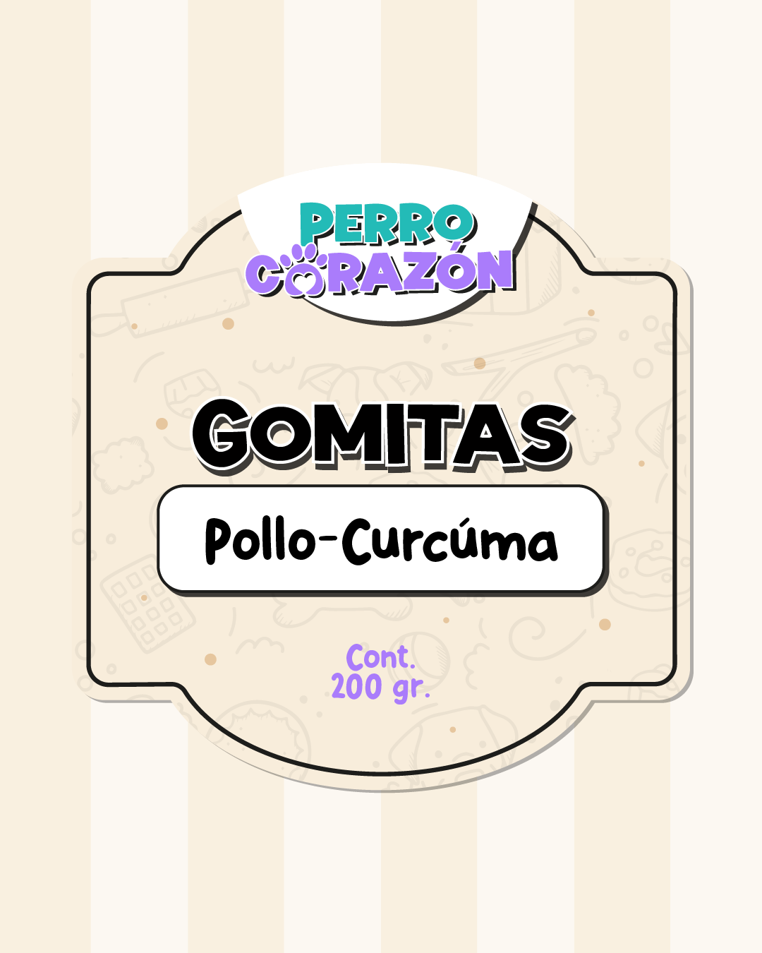 GOMITAS POLLO CÚRCUMA / 200gr