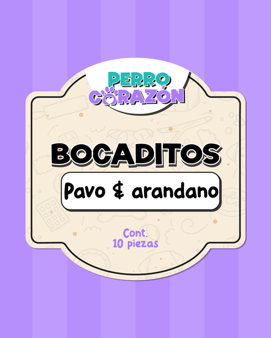 BOCADITOS PAVO Y ARANDANO / 10pzas