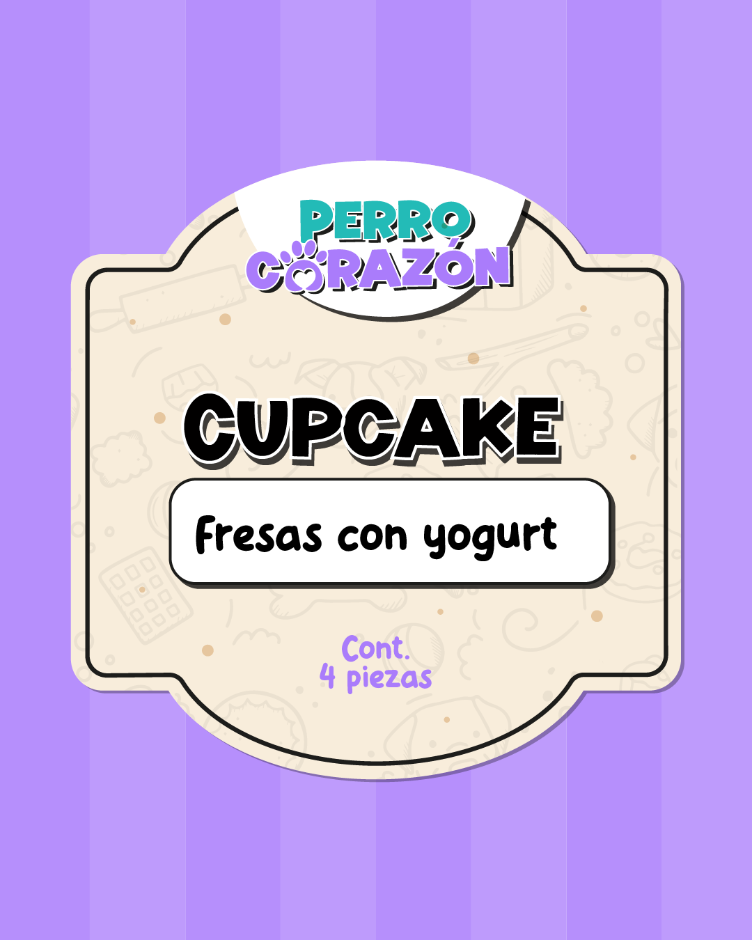 CUPCAKES FRESAS CON YOGURTH / 4pzas