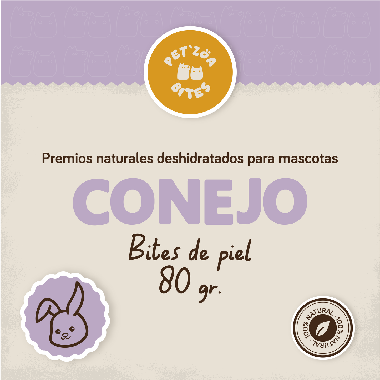 Bites de piel de conejo / 80gr