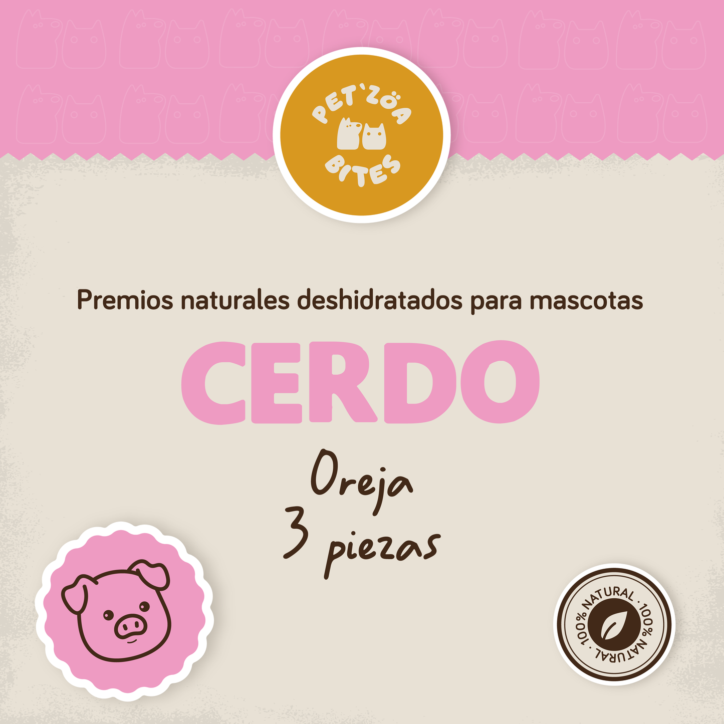 Oreja de cerdo - 3pzas