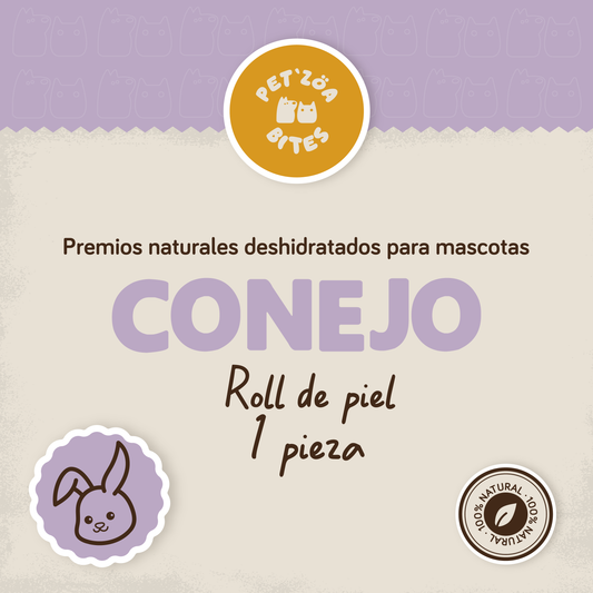 Roll de piel de conejo / 1pza