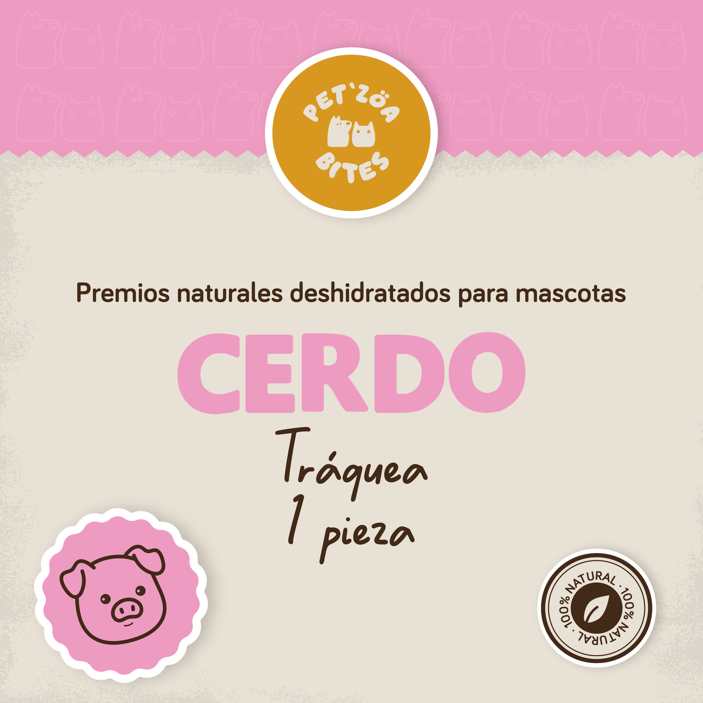 Traquea de cerdo - 1pza