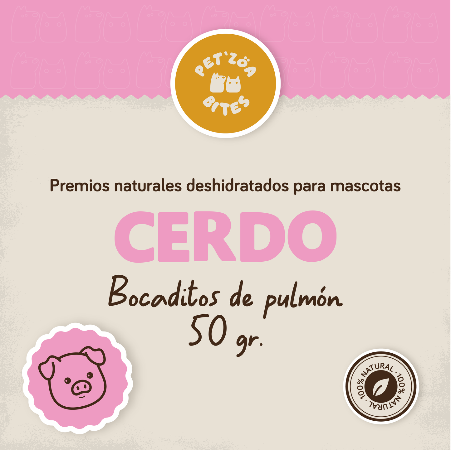 Bites de pulmón de cerdo / 50gr