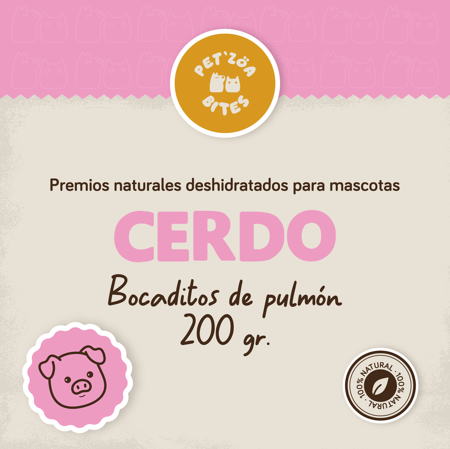 Bites de pulmón de cerdo / 200gr