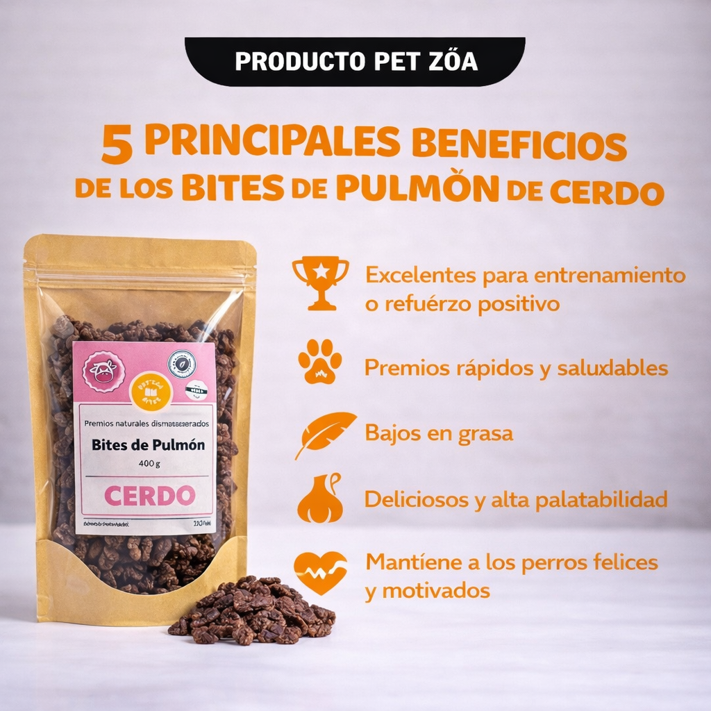 Bites de pulmón de cerdo / 100gr