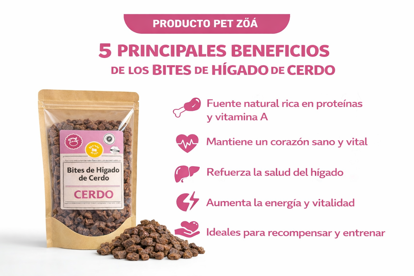 Bites de hígado de cerdo - 300gr