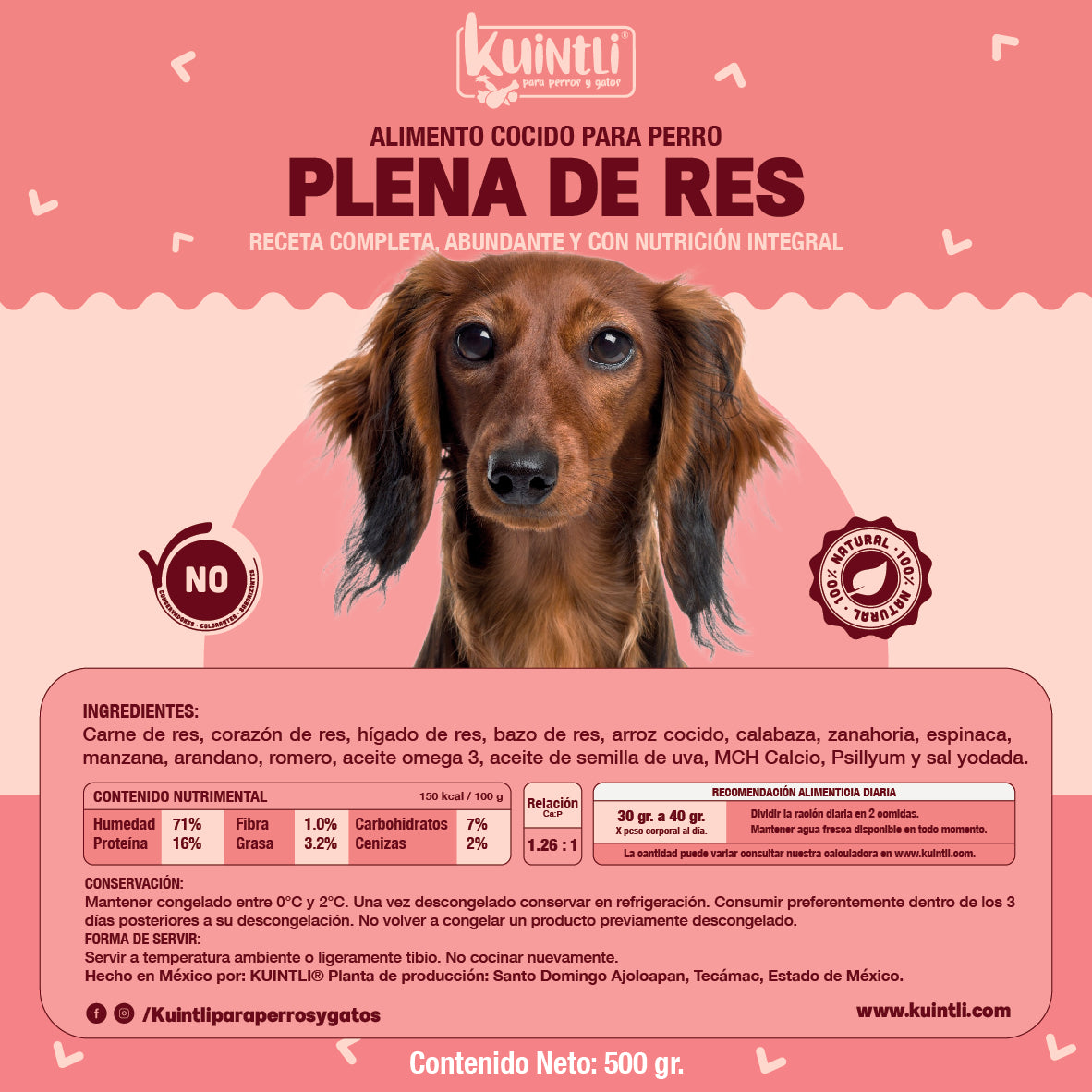 Plena de res - PACK 5KG (10bolsas de 500gr)